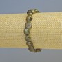 Bracelet Labradorite natural stone faceted, diameter 9x10mm± (stretch), length 18cm+