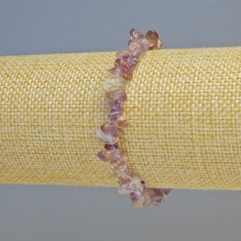 Amethyst Bracelet natural gemstone chip, diameter 7x3mm+- (stretch), length 18cm+