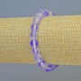 Opal Glass Bracelet, smooth 8mm beads, violet matte chameleon, stretch bracelet, 18cm+