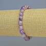 Bracelet Lepidolite Natural Stone Faceted Bead, Ø 8mm± (stretch), length 18cm+