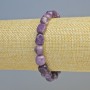 Lepidolite Bracelet with Natural Gemstone Beads, faceted, 11-12×8-9 mm, 5mm+ (stretch), length 7.1 inches