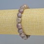 Bracelet Purple Tourmaline Natural Stone Faceted Bead, diameter 10mm± (stretch), length 18cm+