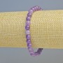 Lepidolite Bracelet (raw) Smooth beads, 6.5 mm ±, stretchy, length 18 cm+