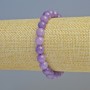 Lepidolite Bracelet (pressed) smooth bead, 8mm± diameter, stretchy, 18cm+