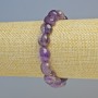 Amethyst Natural Stone Faceted Bracelet, 11x12mm+ Ø (stretch) Length 7.1in+