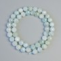 Aquamarine Beads, Natural Stone, Faceted Round Bead, 8mm ±, Length 39cm ± on Thread