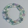 Fluorite Beads natural stone faceted, diameter 8x9mm±, thread length 40cm±