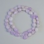 Lavender Amethyst natural stone faceted beads, 8x5x10 mm ±, thread length 39 cm ±