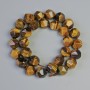 Tiger's Eye Beads Natural Stone Faceted 11×12 mm, Thread Length 36 in