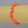 Bracelet Orange Coral Natural Pebble, 6x3mm+- (stretch), length 18cm+