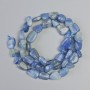 Kyanite Beads Natural Stone Tumbled 8x10mm, 39cm long on thread