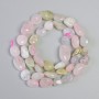 Morganite Beads natural gemstone faceted, diameter 10×12mm ±, length 40inches ± on thread