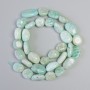 Amazonite Beads natural stone tumbled, 10×12mm, ± diameter, 38cm ± length on a thread