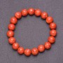 Porous Coral Bead Bracelet, smooth bead, diameter 12mm, length 18cm (stretch)