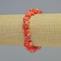 Carrot Coral Bracelet, natural fragment, diameter 9x4mm± (stretch), length 18cm+