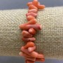 Bracelet Pink Coral Natural Column Beads, diameter 9-17×4mm± (stretch), length 18cm+