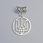Pendant "Emblem", diameter 25mm+-, length 40mm+-silver color of metal
