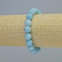 Aquamarine Bead Bracelet, smooth round beads, diameter 10.5mm ± (elastic), length 18cm+