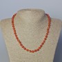 Carnelian Necklace with Smooth Beads, 6mm Diameter, 45-47 cm Length