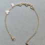 Bracelet "Heart" Xuping Gold Plating 18K, length 18x21 cm ±, thickness 1.5 mm with rhinestones