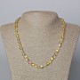 Opal Glass Necklace Yellow Holographic Chameleon Smooth Bead, diameter 6.5mm, length 45-48cm