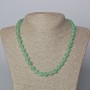 Necklace Jade Natural Stone Smooth Bead, diameter 8.5mm, length 45-47cm