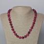 Malachite Cat's Eye Necklace natural stone smooth bead, 10.5mm diameter, length 45-49 cm