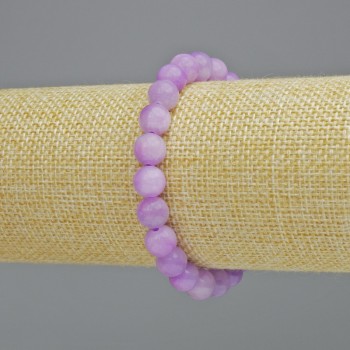 Amethyst Bracelet (artificial acrylic) smooth bead, diameter 8.5mm± (stretch), length 18cm+