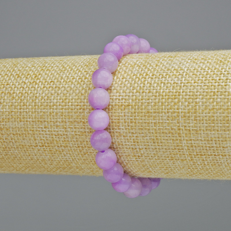 Amethyst Bracelet (artificial acrylic) smooth bead, diameter 8.5mm± (stretch), length 18cm+