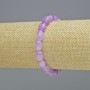 Bracelet Lavender Amethyst natural stone faceted, 7x10 mm plus-minus, 5mm+- (stretch), length 18 cm+