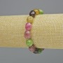 Bracelet Assorted natural stone faceted, diameter 10x12mm± (stretch), length 18cm+