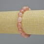 Strawberry Quartz Bracelet natural stone faceted, diameter 9x12mm+- (stretch), length 18cm+