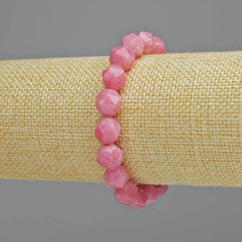 Natural Tourmaline Bracelet, multifaceted gemstone, diameter 9×10mm±, stretch, length 18cm+