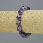 Amethyst Natural Stone Multifaceted Bracelet, diameter 10.5×12 mm± (stretch), length 18 cm+