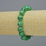 Malachite Bracelet (faceted) multifaceted, 10×12 mm± stones, stretch, length 18 cm+