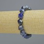 Sodalite Bracelet, Natural Stone Multicorner Beads, 10.5×12mm±, Stretch, 18cm±