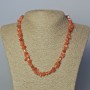 Carnelian Necklace with Natural Stone Chips, 8x4mm, Length 45-47cm