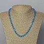 Apatite Necklace with natural stone smooth beads, diameter 6.5mm±, length 45-48cm±