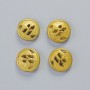 Hematite Bead, matte golden color, diameter 12x4.5 mm ± (4 pcs)