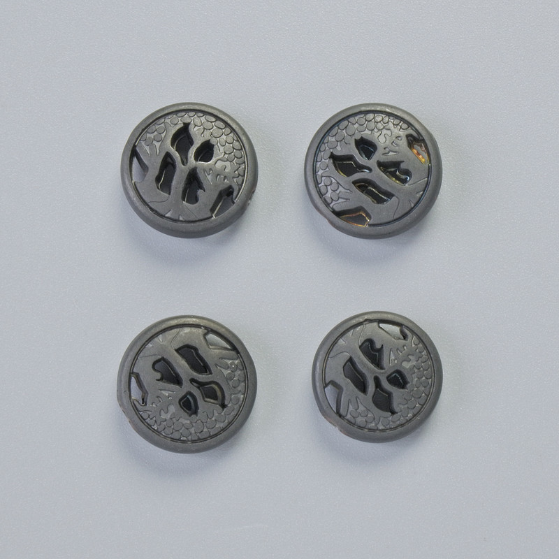 Hematite Bead, matte black color, diameter 12×4.5 mm ± (4 pcs)