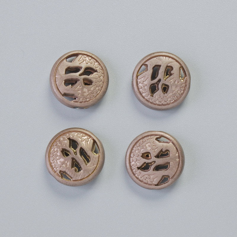 Hematite Bead, matte bronze color, diameter 12×4.5 mm ± (4 pcs)