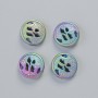 Hematite Bead Color Matte Chameleon, diameter 12x4.5mm± (4 pcs)