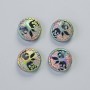 Hematite Bead "Tree" matte chameleon color, diameter 12.5×4.5mm± (4 pcs)