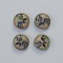 Hematite Bead "Tree" matte chameleon color, diameter 12.5×4.5 mm± (4 pcs)