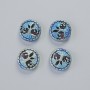 Hematite Bead "Tree" matte chameleon color, diameter 12.5×4.5 mm± (4 pcs)
