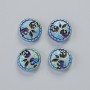 Hematite Bead "Tree" matte chameleon color, diameter 12.5x4.5mm± (4 pcs)