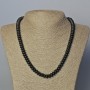 Shungite Bead Necklace (single) Smooth Rondelle, diameter 8x5mm, length 45-49cm