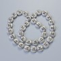 Hematite Beads Matte Silver Color, diameter 12×4.5 mm, 5mm±, length 41 cm± on thread