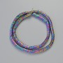 Hematite Rondelle Beads Multi-Color, 5x2 mm, 42 cm string on thread