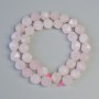 Beads Pink Quartz Natural Stone Faceted, 10x12mm diameter, length 36cm on thread
